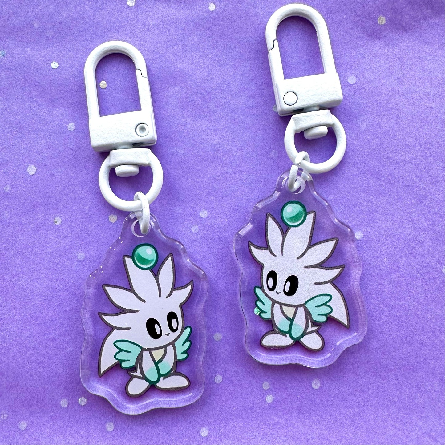 Silver the Hedgehog Chao Acrylic Keychain – Sonic Gamer Gift Charm | Ships from USA (Miami Stock)