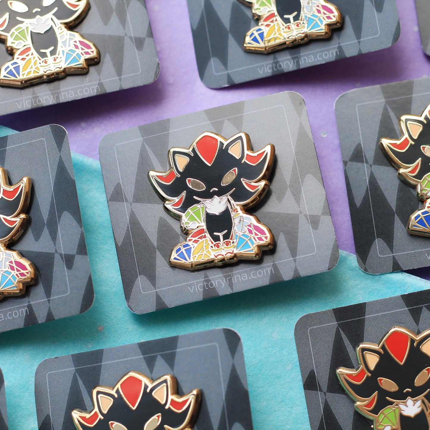 Shadow enamel pin