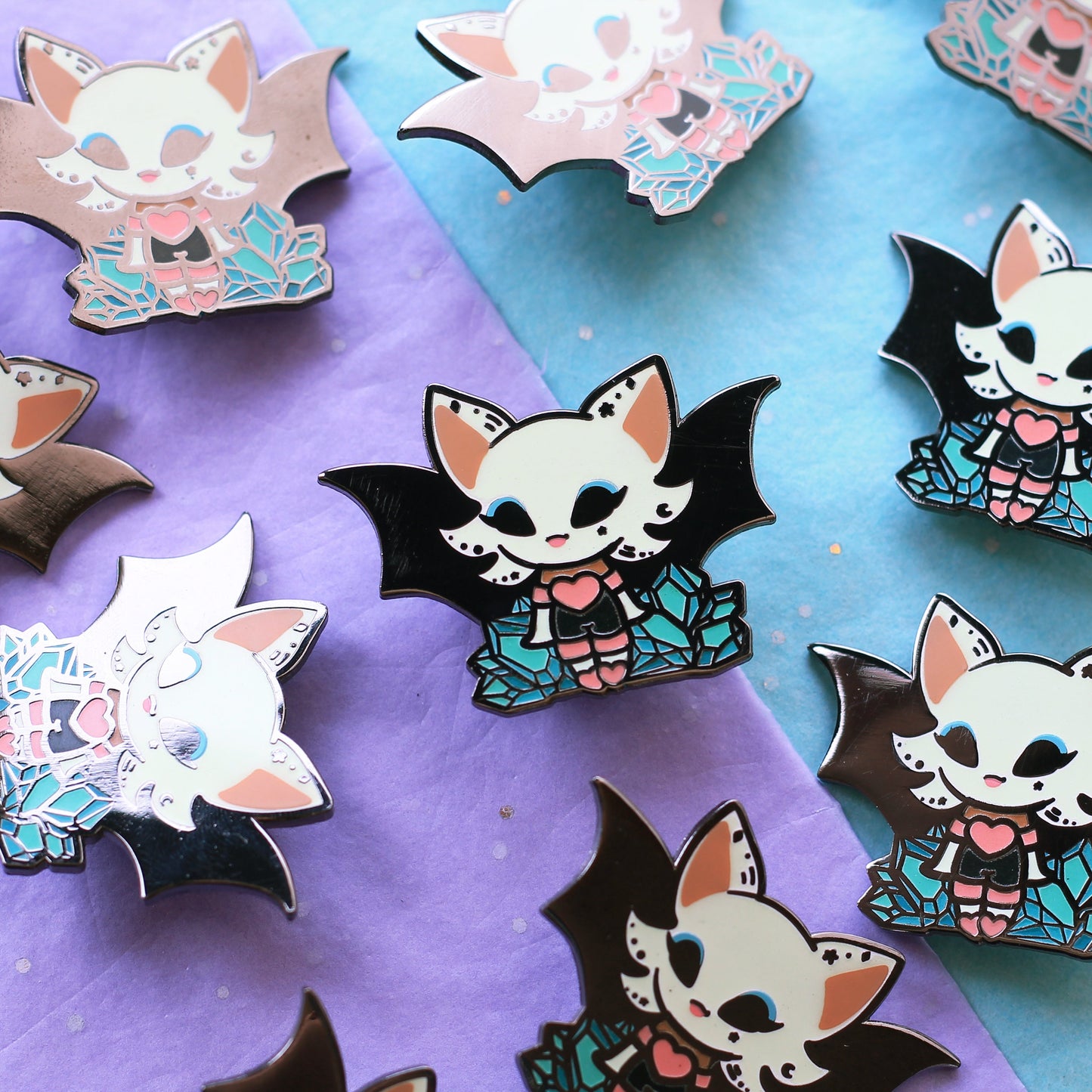 B GRADE | Rouge enamel pin | GLOWS IN DARK effect | halloween enamel pin