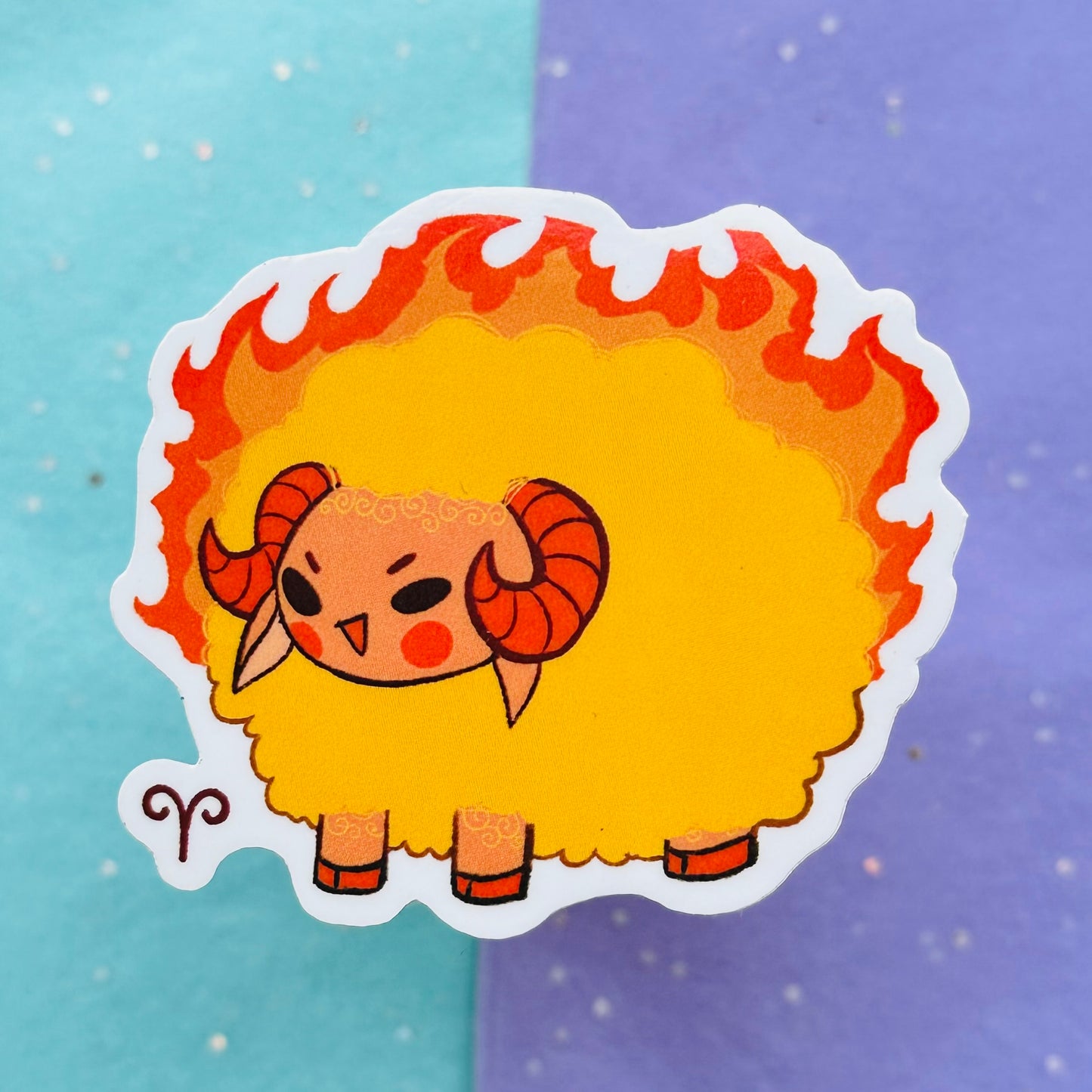 Aries sticker | 2.5 in. | glossy finish | vinyl sticker | waterproof sticker | zodiac sticker | waterproof sticker