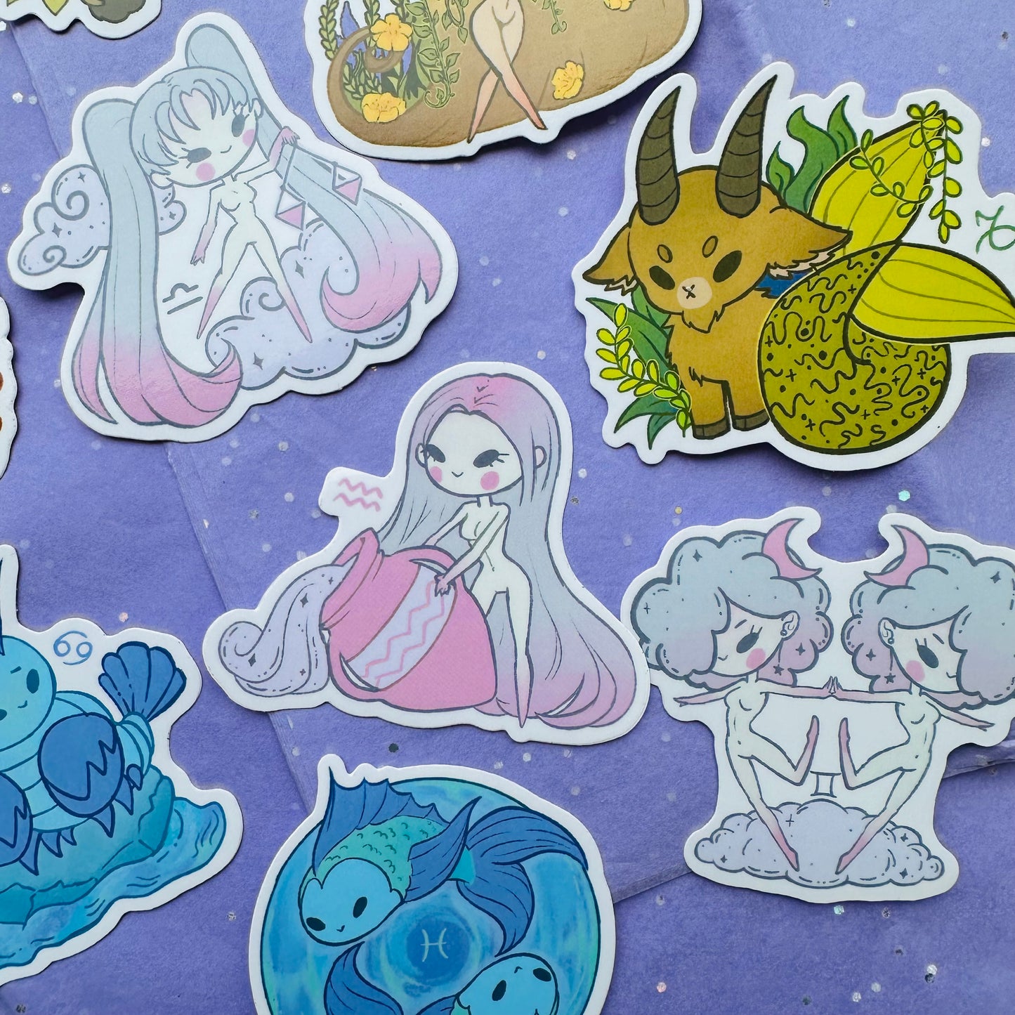 Aquarius sticker | 2.5 in. | glossy finish | vinyl sticker | waterproof sticker | zodiac sticker | waterproof sticker