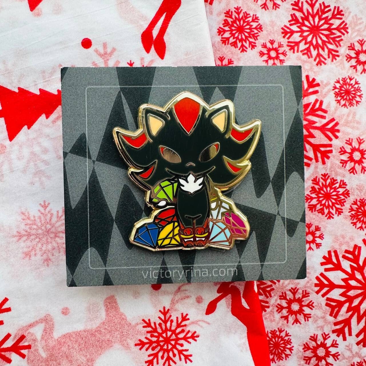 Shadow enamel pin