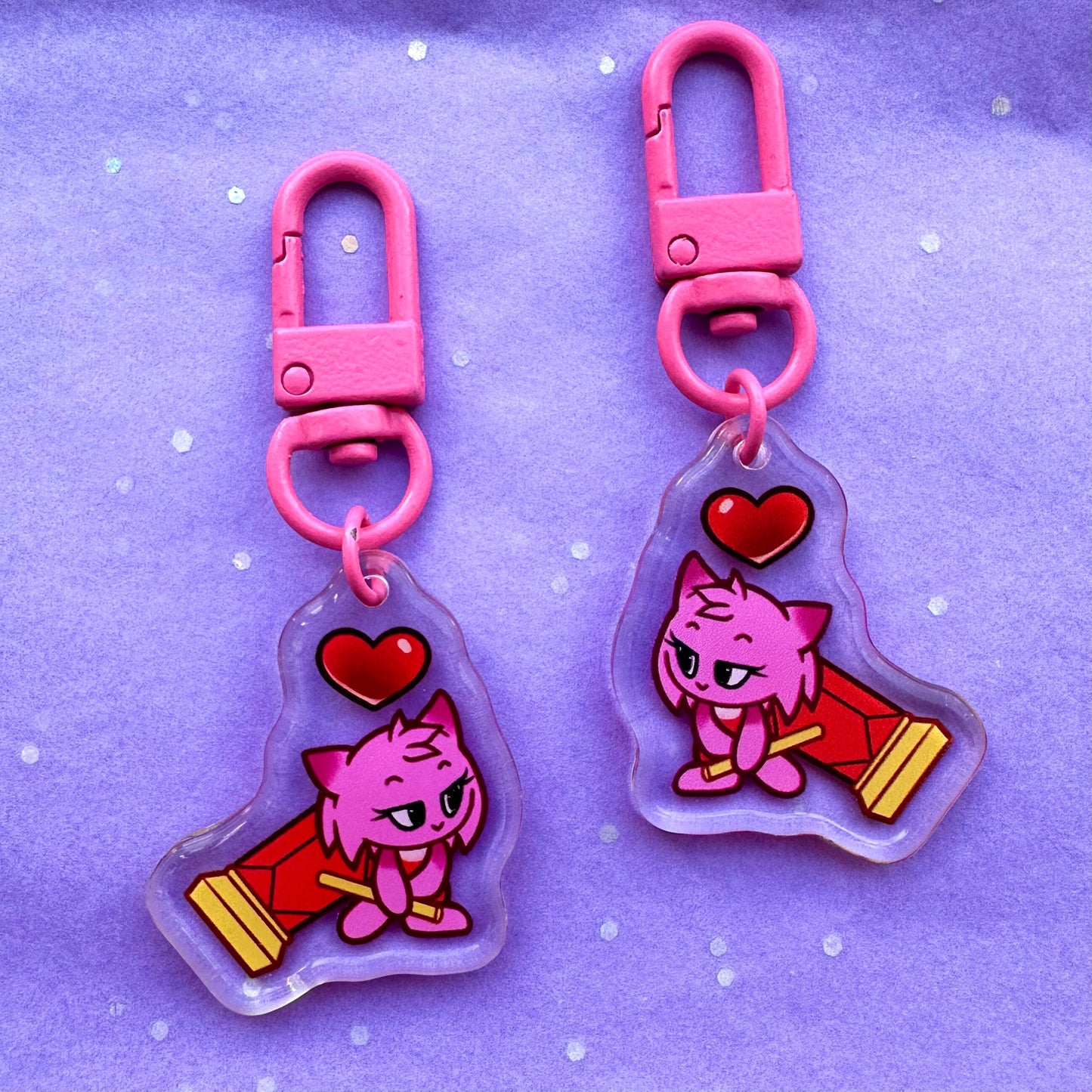 Rose Hedgehog Sonic Keychain – Cute Acrylic Anime Gift | Ships from Miami, USA