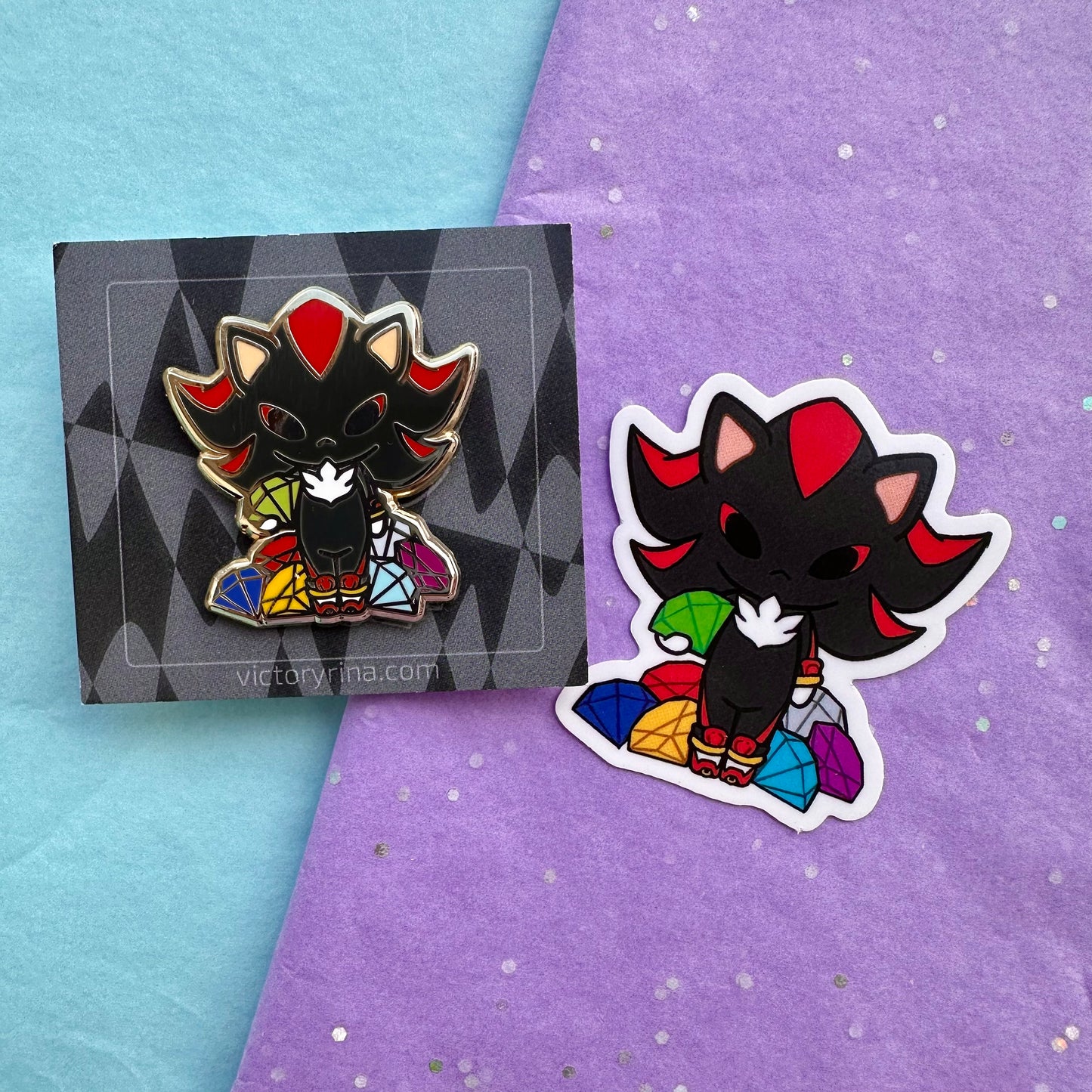 Shadow enamel pin