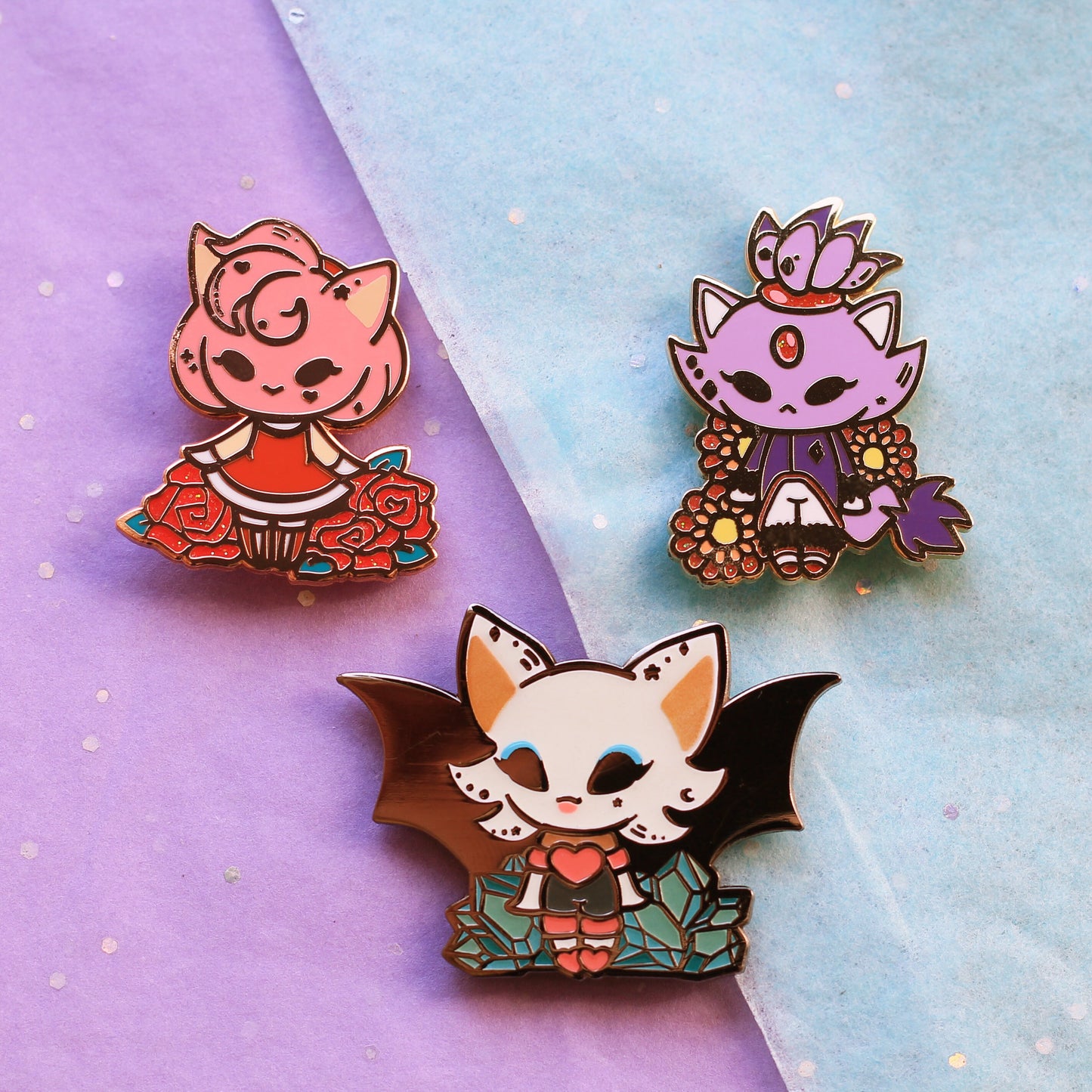 B GRADE Bat enamel pin | GLOWS IN DARK effect | halloween enamel pin