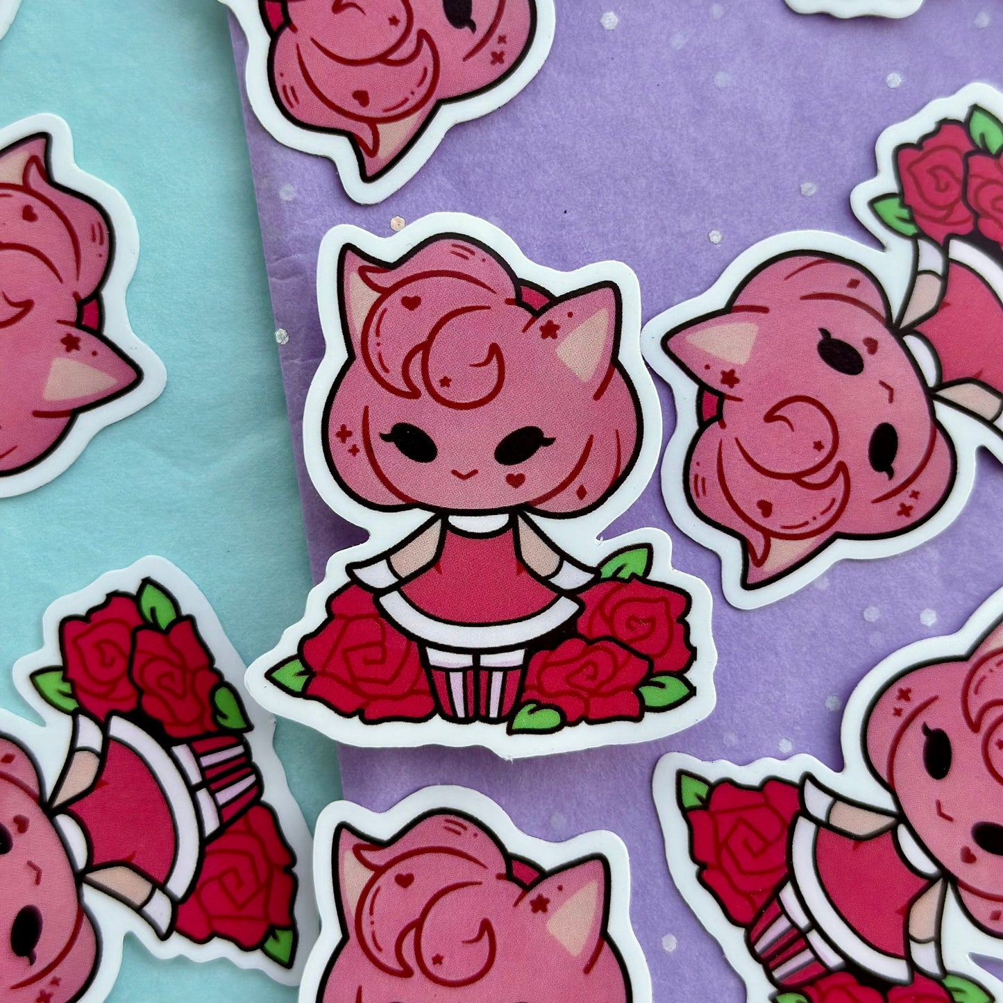 Rose sticker | vinyl sticker | waterproof sticker