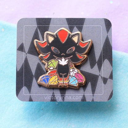 Shadow enamel pin