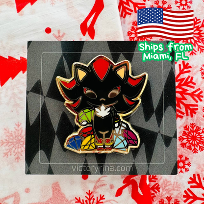 Shadow enamel pin