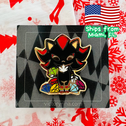 Shadow enamel pin