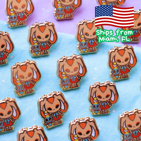 Cream and Cheese enamel pin