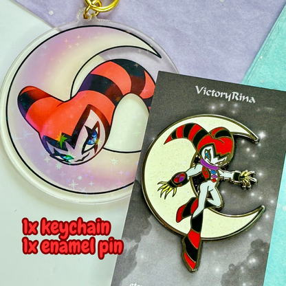 BUNDLE of NiGHTS Into Dreams Merch – Enamel Pins & Acrylic Keychain Set