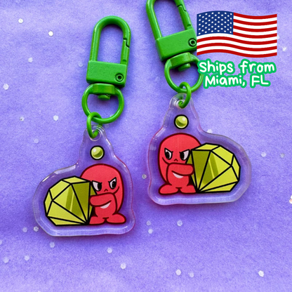 Knuckles the Echidna Chao Acrylic Keychain – Sonic Fan Charm Gift | Ships from USA (Miami)