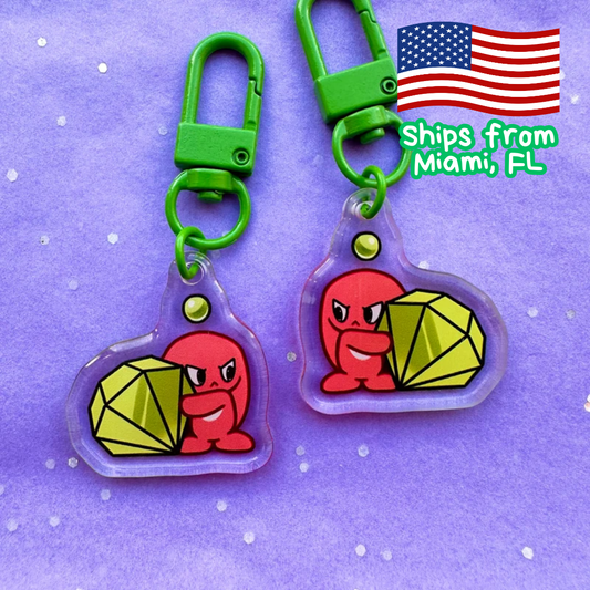 Knuckles the Echidna Chao Acrylic Keychain – Sonic Fan Charm Gift | Ships from USA (Miami)