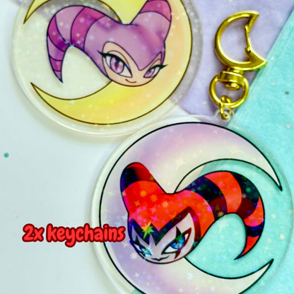BUNDLE of NiGHTS Into Dreams Merch – Enamel Pins & Acrylic Keychain Set