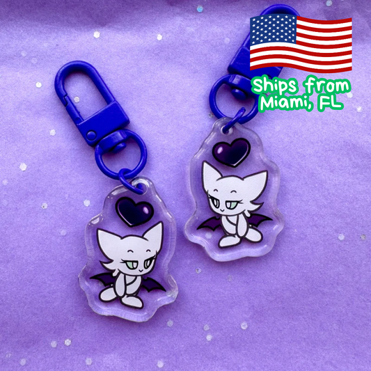 Rouge the Bat Sonic Keychain – Cute Acrylic Anime Gift | Ships from Miami, USA
