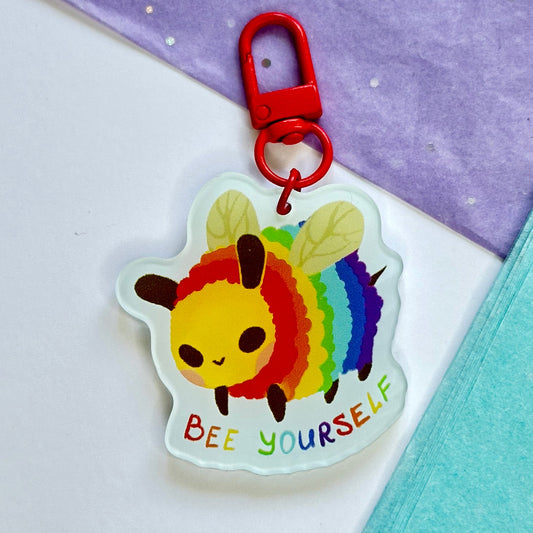 Bee Yourself Acrylic Keychain