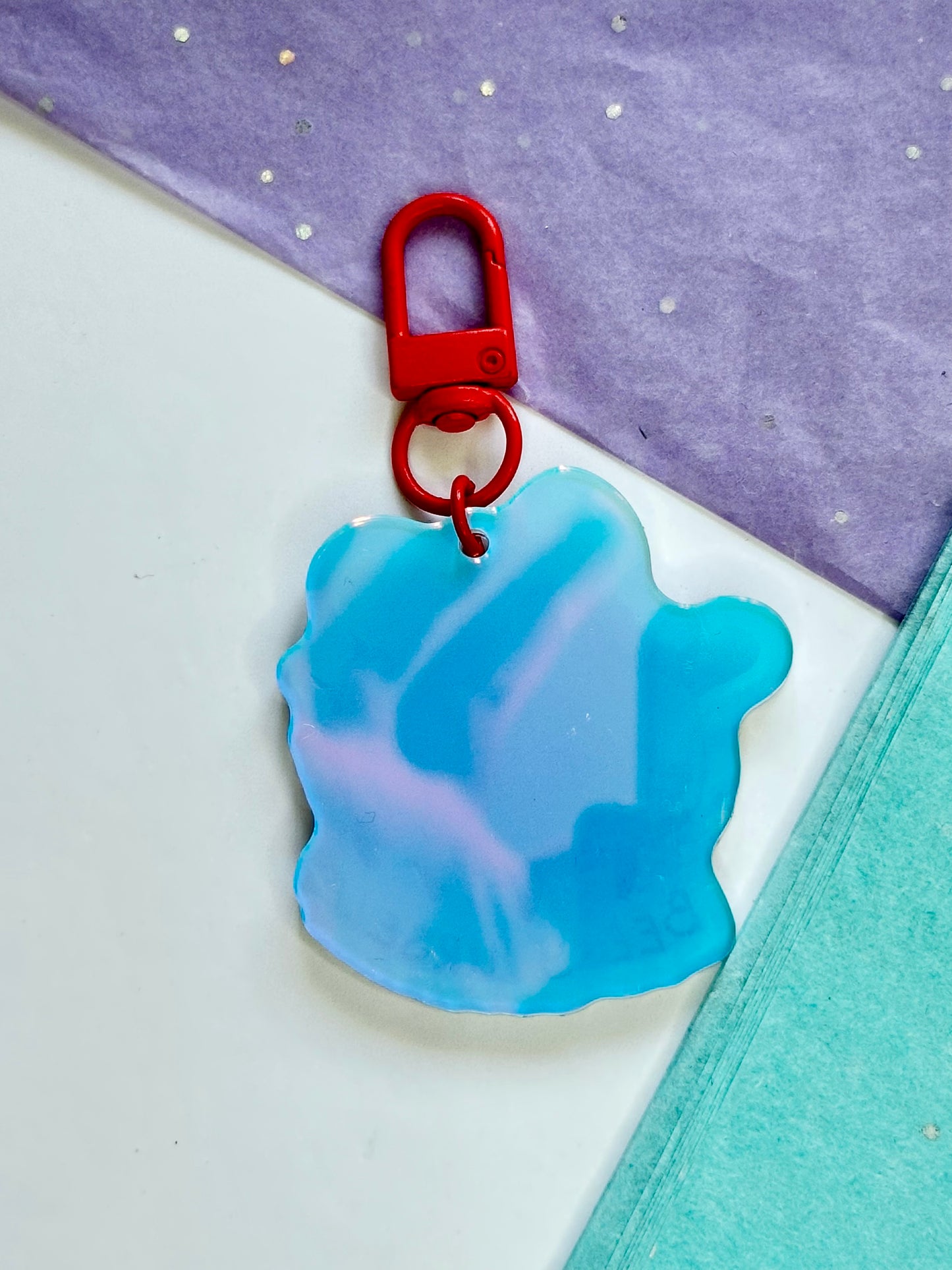 Bee Yourself Acrylic Keychain | Cute Rainbow Bee Charm | 1.97 Inch Kawaii Bee Keychain | Pride Gift | Double-Sided Acrylic Charm