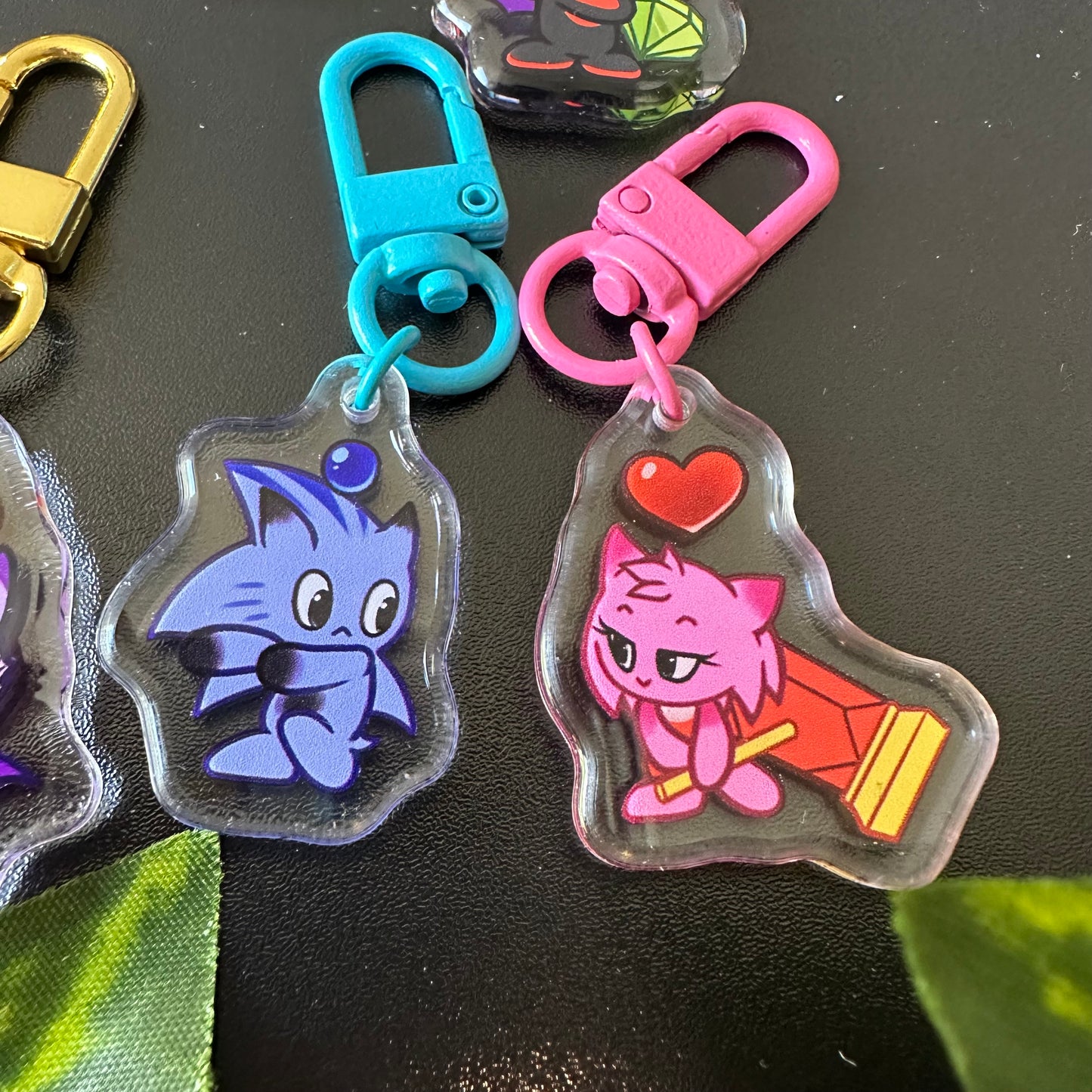 Blue Hedgehog acrylic keychain