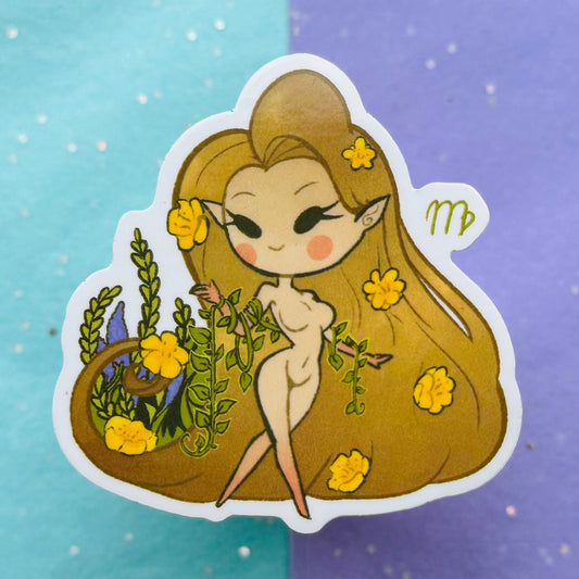 Virgo sticker | 2.5 in. | glossy finish | vinyl sticker | waterproof sticker | zodiac sticker | waterproof sticker