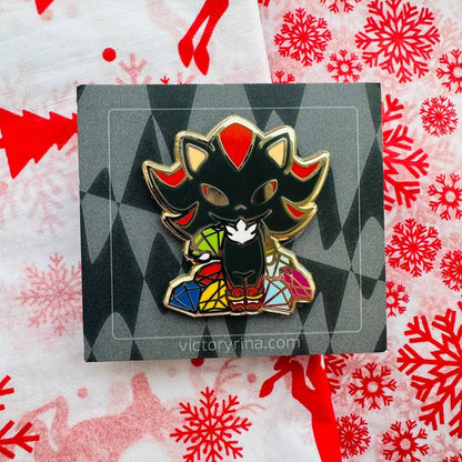 Shadow enamel pin
