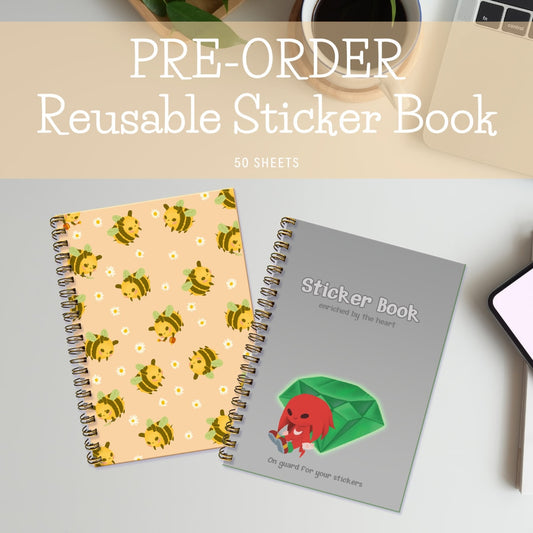 PRE-ORDER Reusable Sticker Book | Bee | Emerald